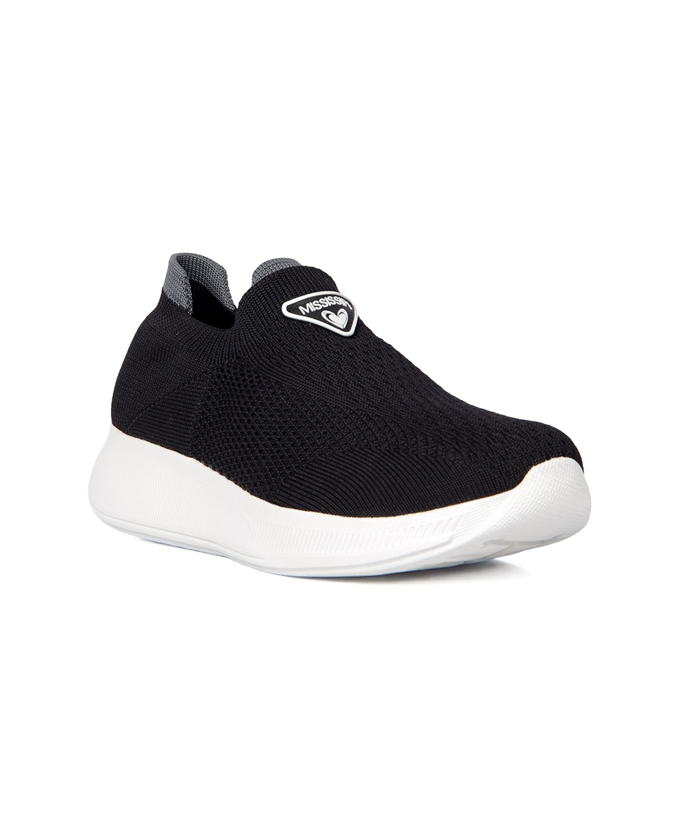 Tênis Feminino Mississipi Knit Slip On PRETO