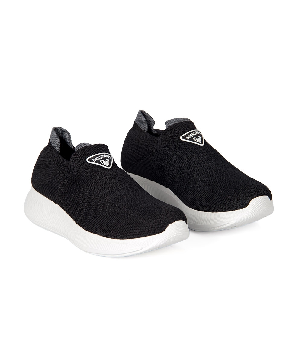 Tênis Feminino Mississipi Knit Slip On PRETO