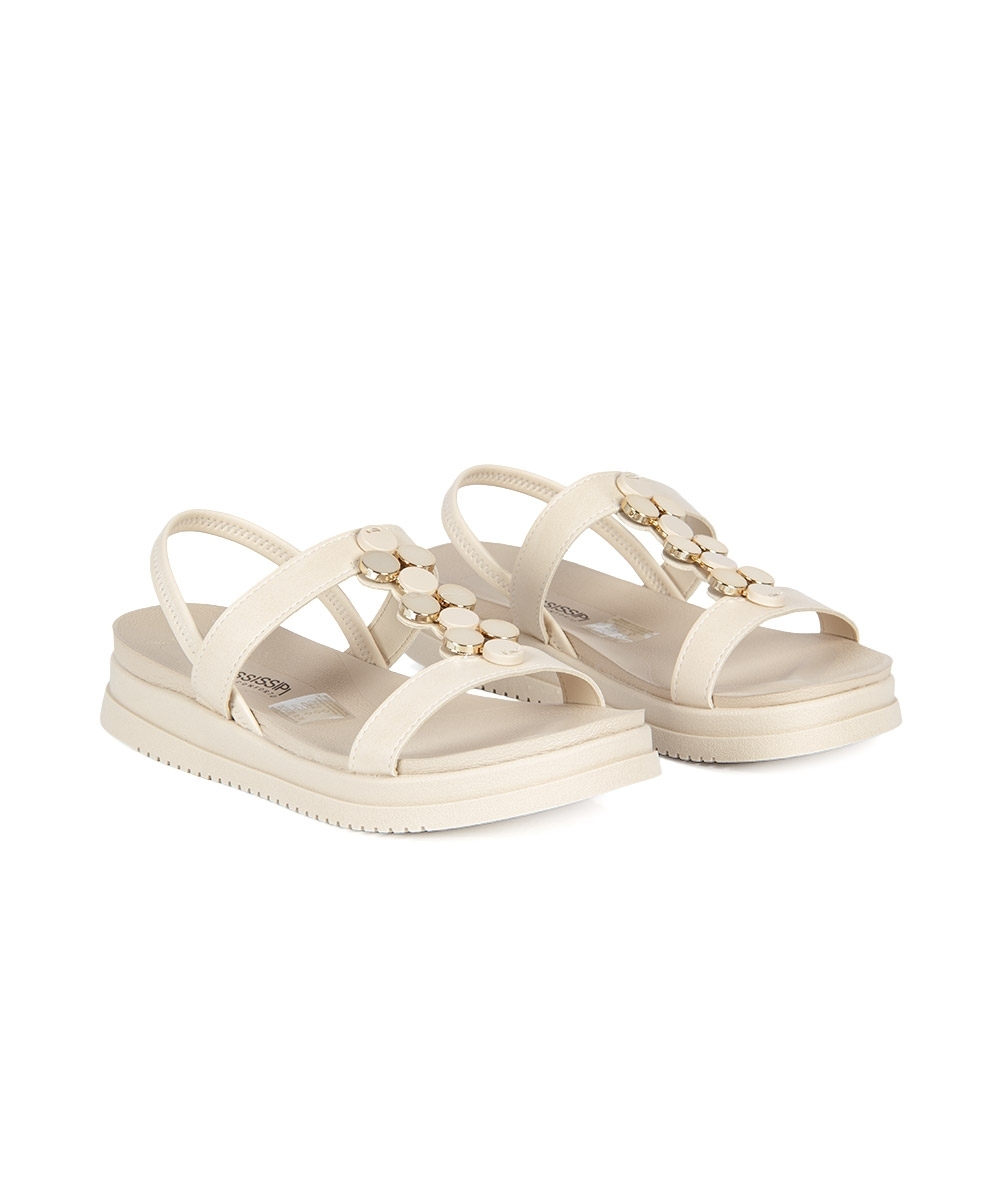Sandália Mississipi Flatform J1932 CREME