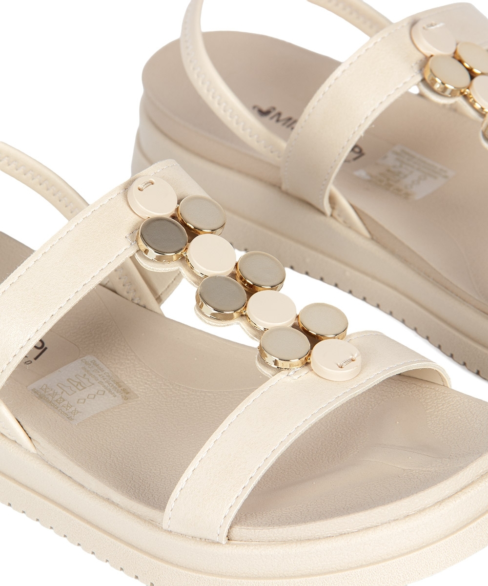 Sandália Mississipi Flatform J1932 CREME