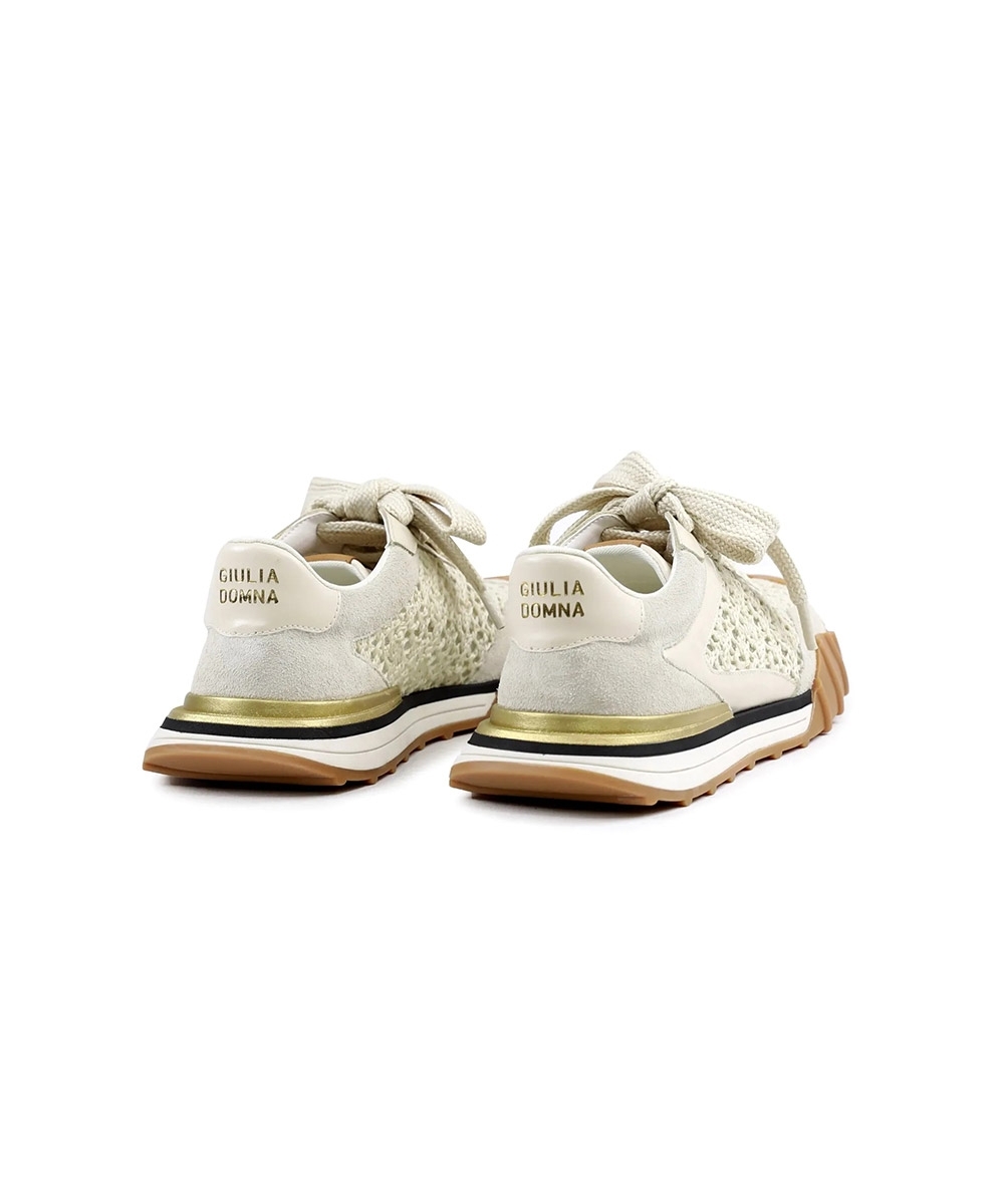 Tênis Feminino Giulia Domna Crochê NATURAL