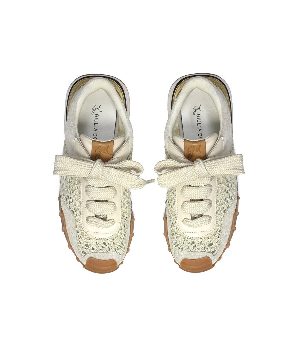 Tênis Feminino Giulia Domna Crochê NATURAL