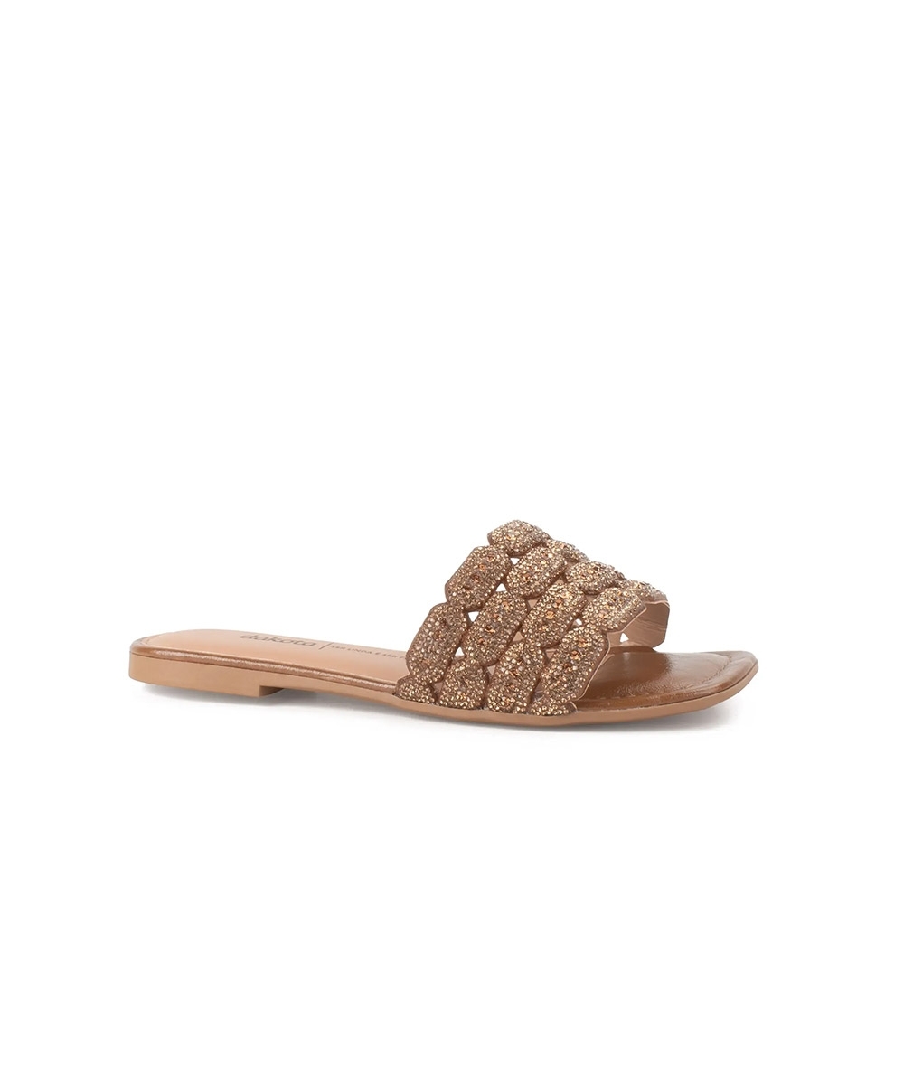 Tamanco Dakota Strass CARAMELO