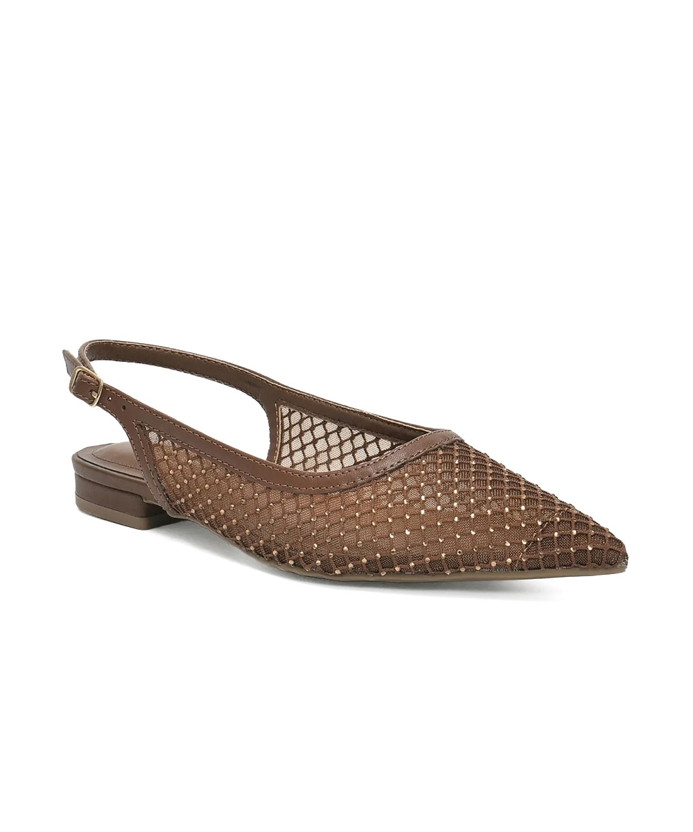 Sapatilha Slingback Via Marte Bico Fino MARROM