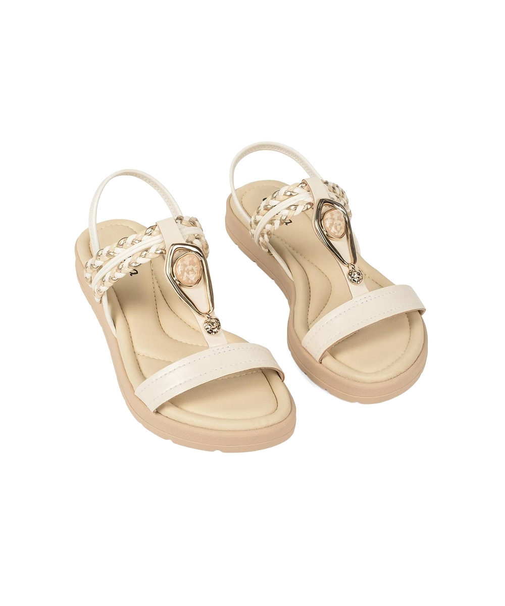 Sandália Flatform Dakota Tiras CREME