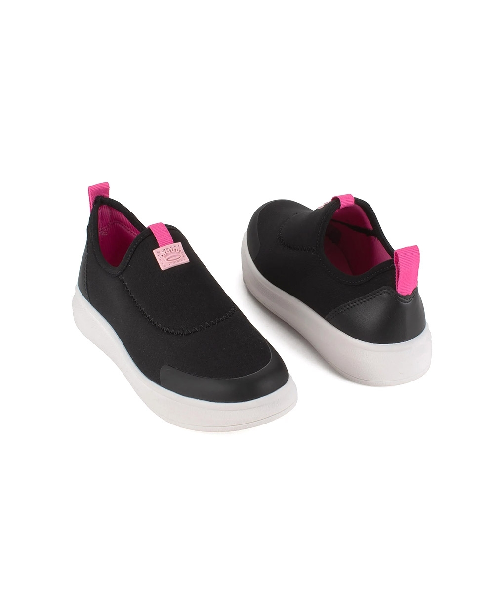 Tênis Infantil Pink Cats Slip On PRETO