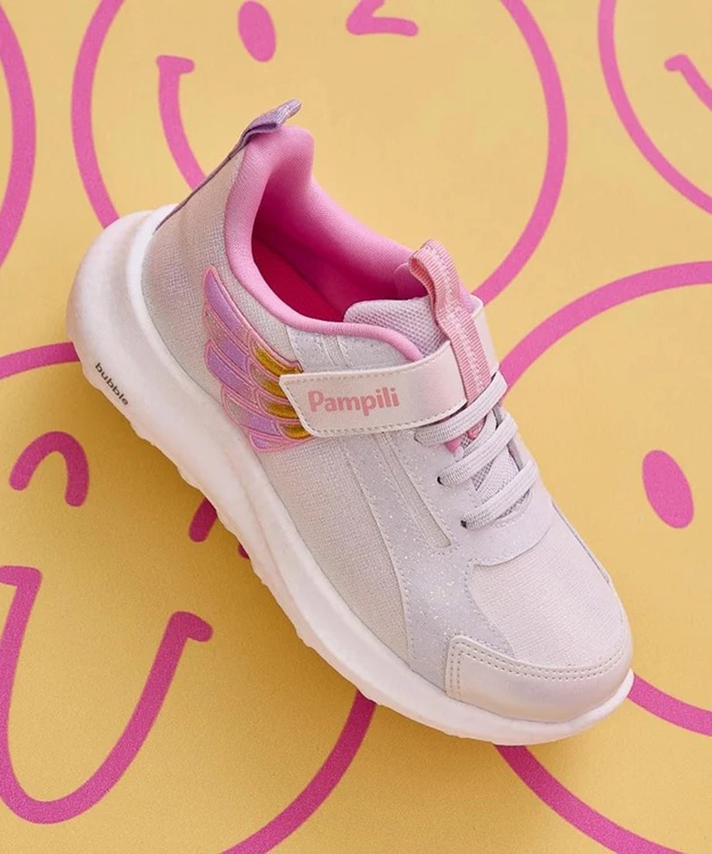 Tênis Infantil Pampili Bubble Asas 3D BRANCO