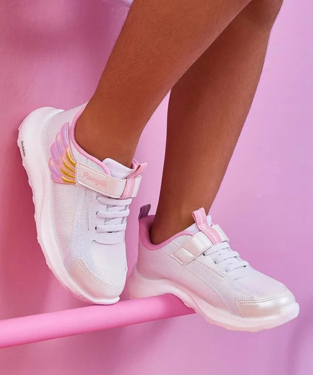 Tênis Infantil Pampili Bubble Asas 3D BRANCO