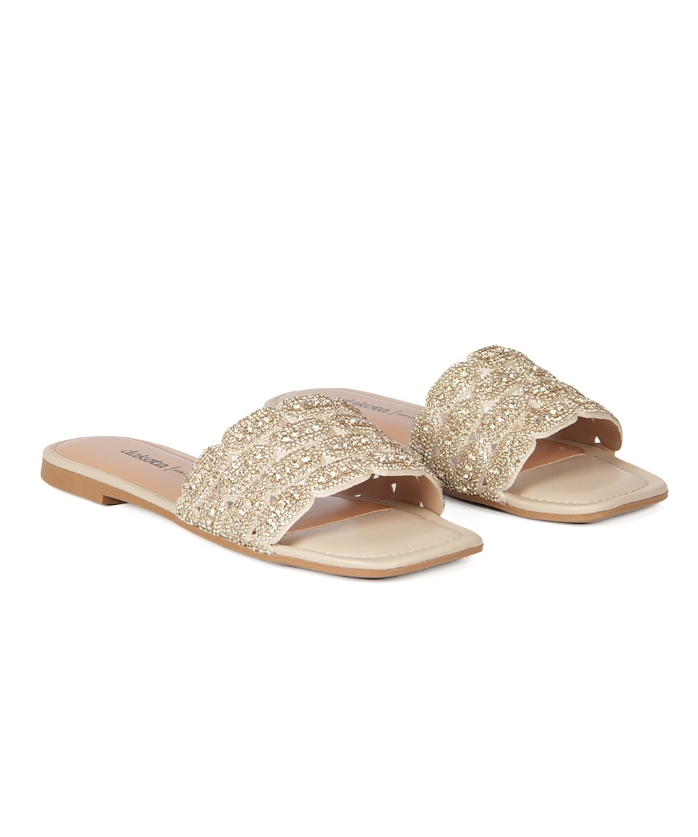 Tamanco Dakota Strass OURO