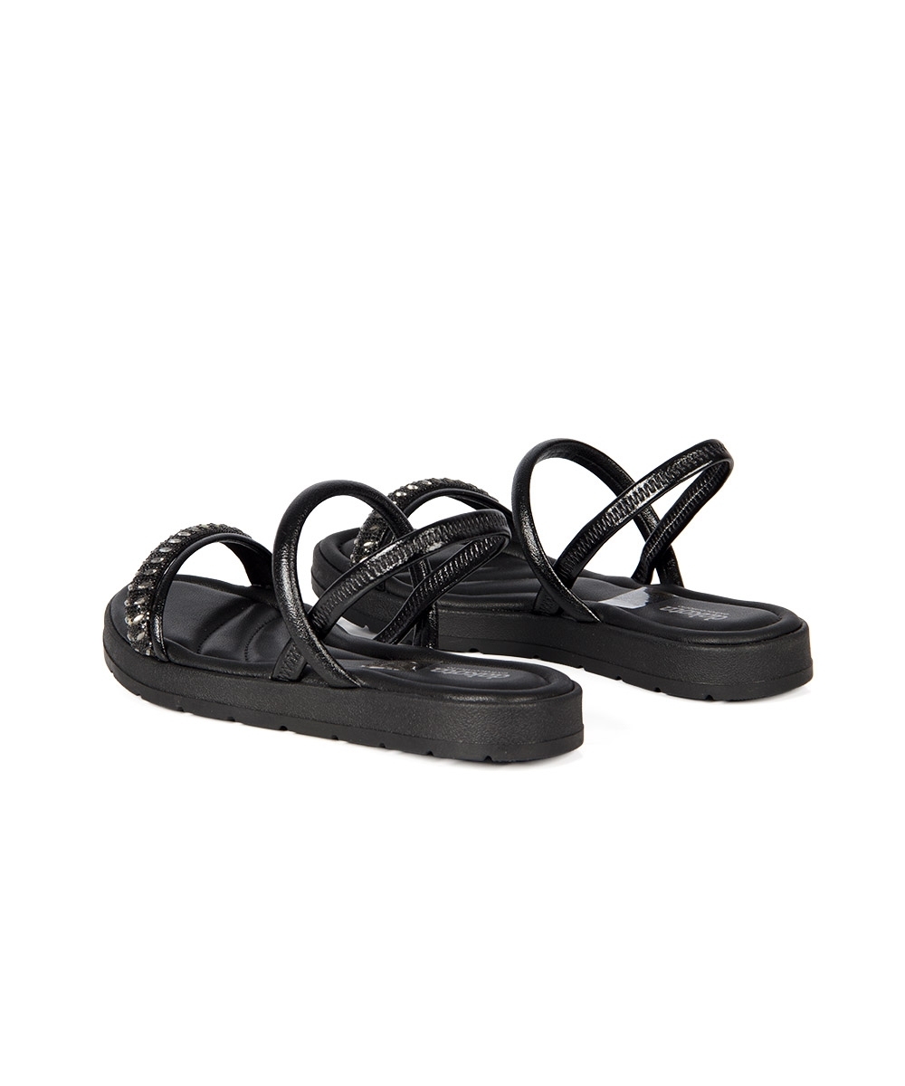 Sandália Flatform Dakota Metalizada PRETO