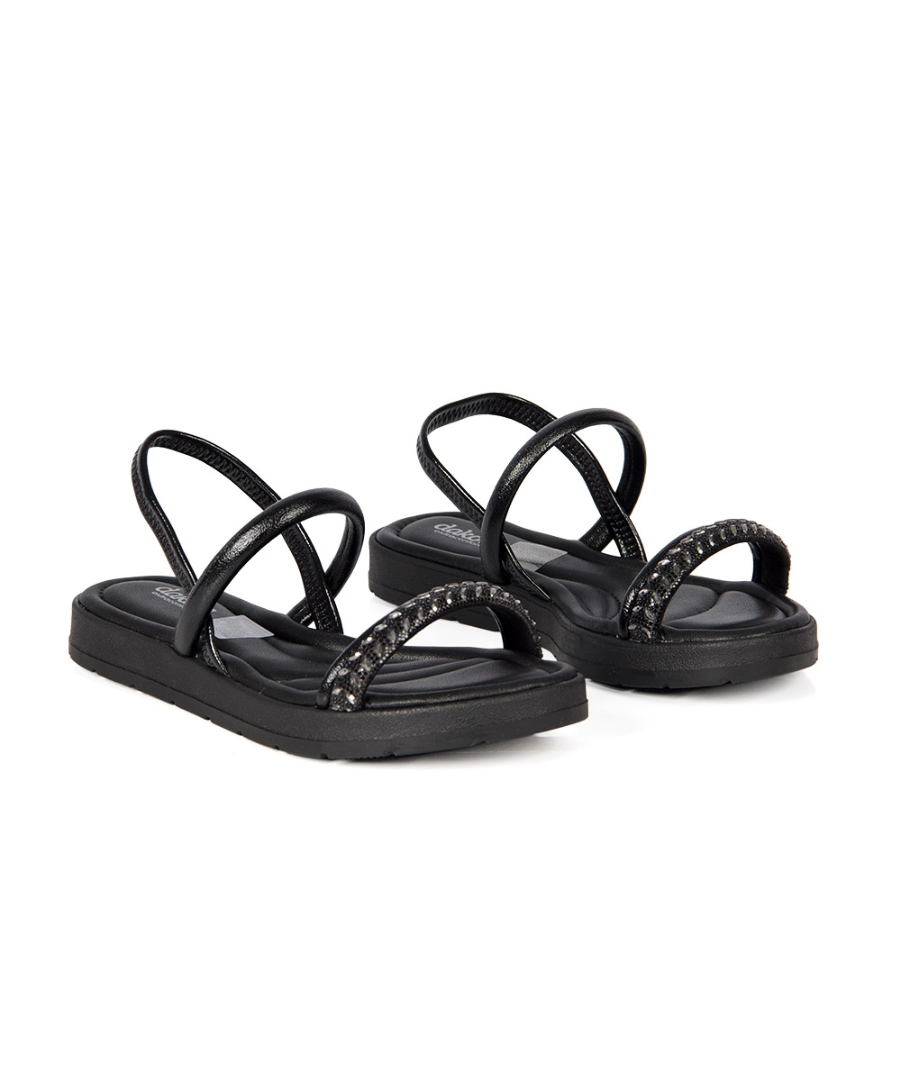 Sandália Flatform Dakota Metalizada PRETO