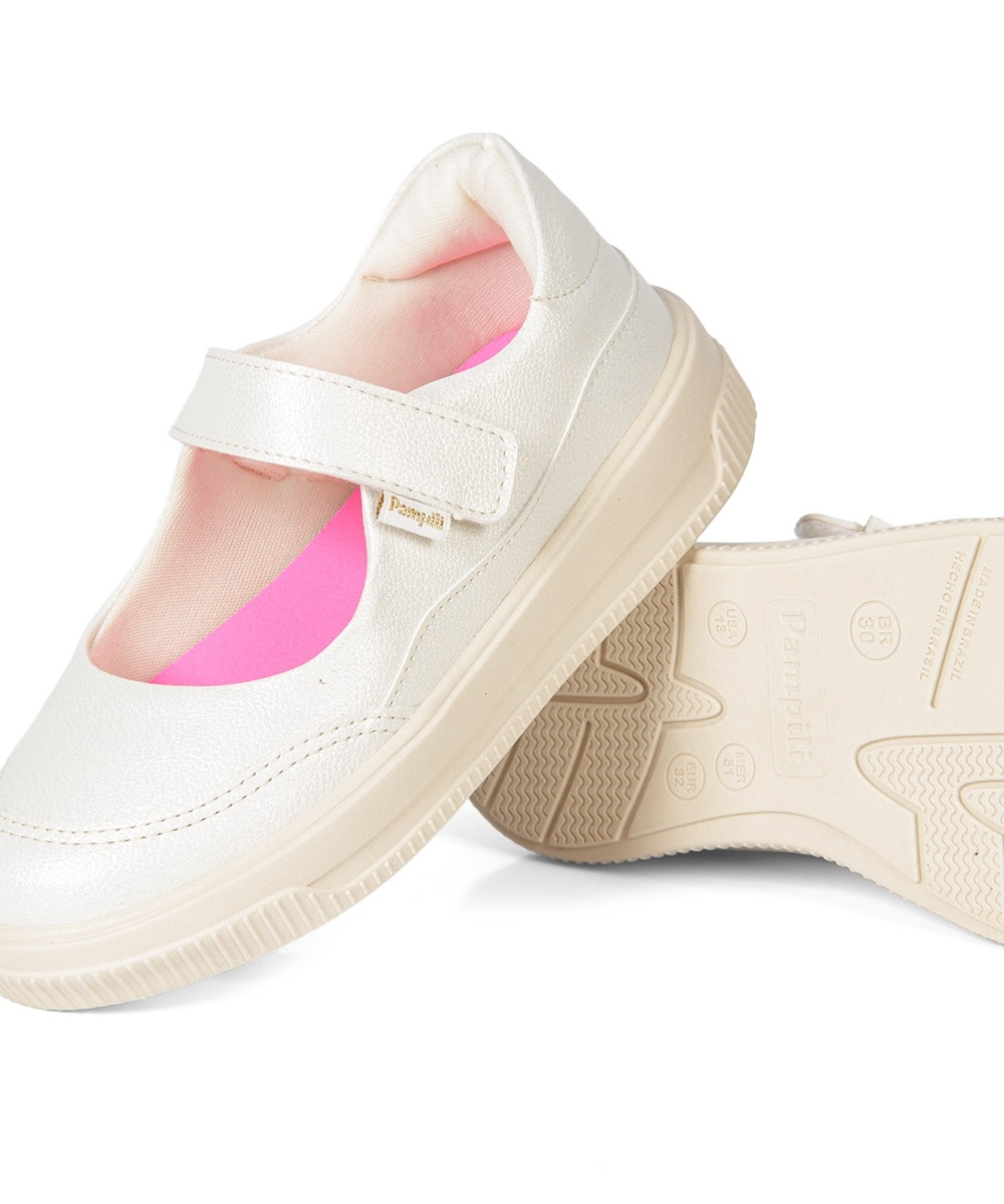 Tênis Infantil Pampili Up Mary Jane OFF WHITE