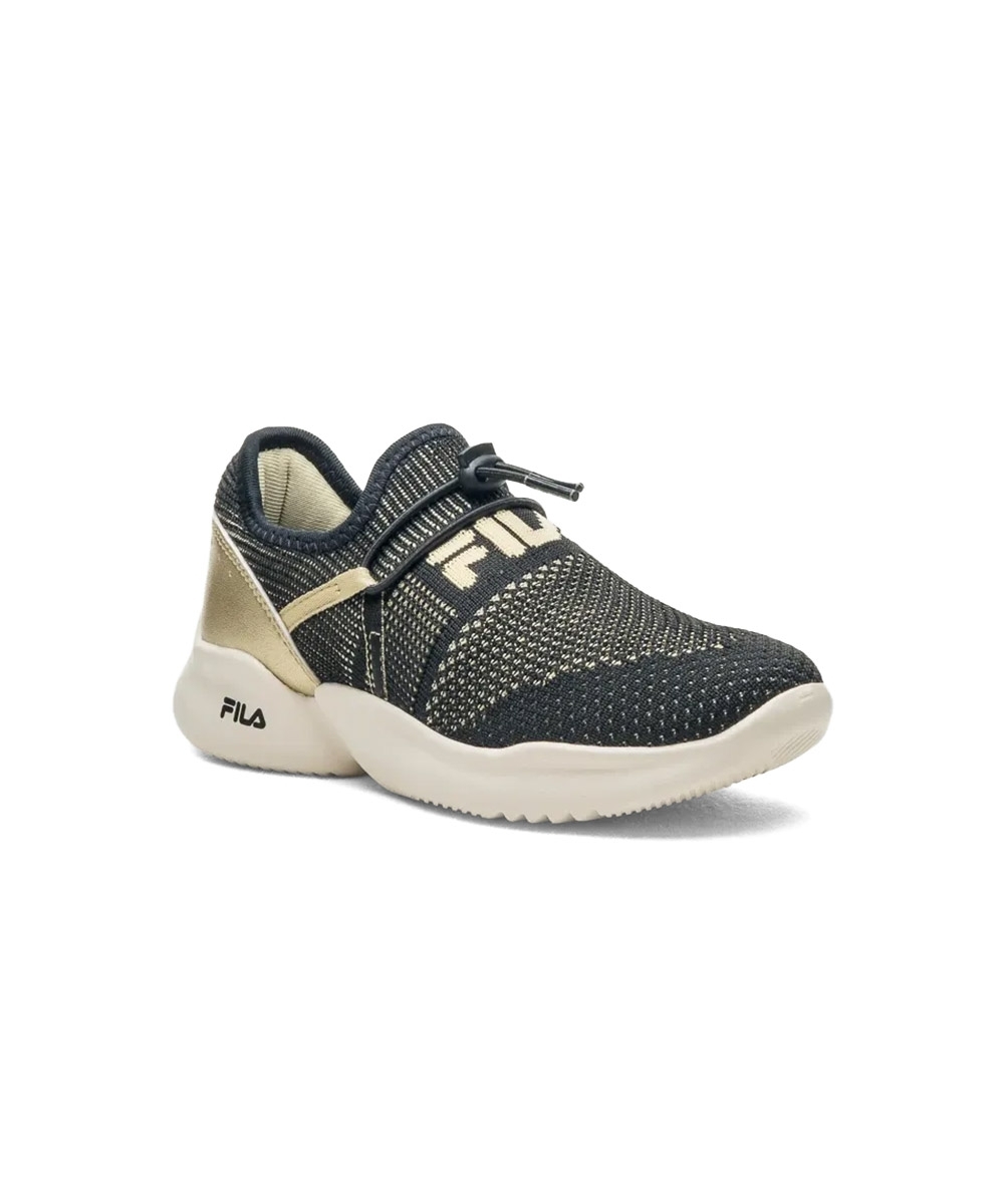Tênis Infantil Fila Play PRETO/OURO