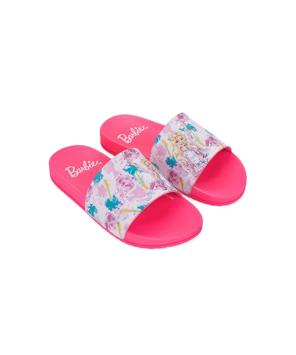 Chinelo Slide Infantil Grendene Barbie Mania ROSA