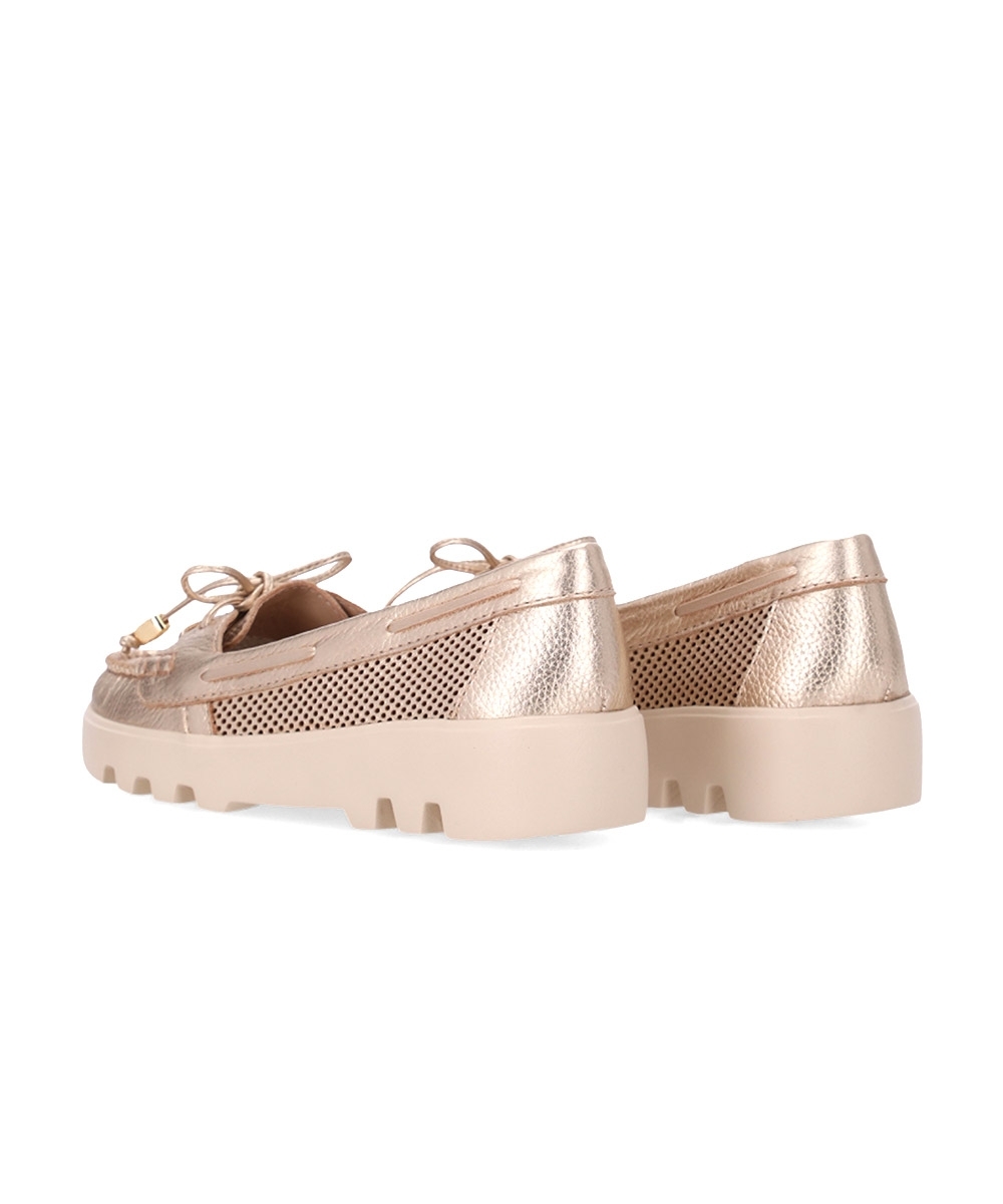 Mocassim Feminino Luz Da Lua Couro OURO