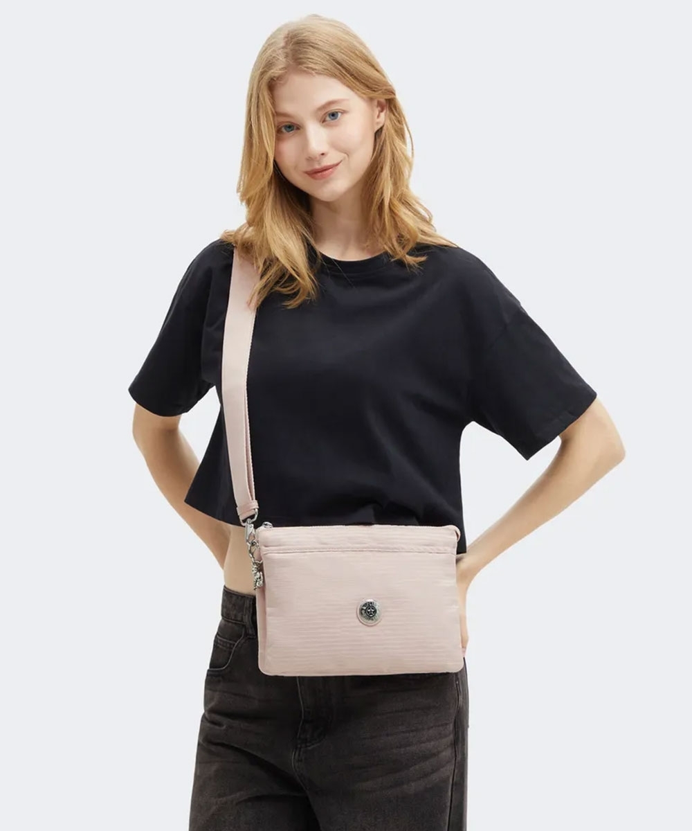 Bolsa Feminina Kipling Riri L Pearl Jq Rosa