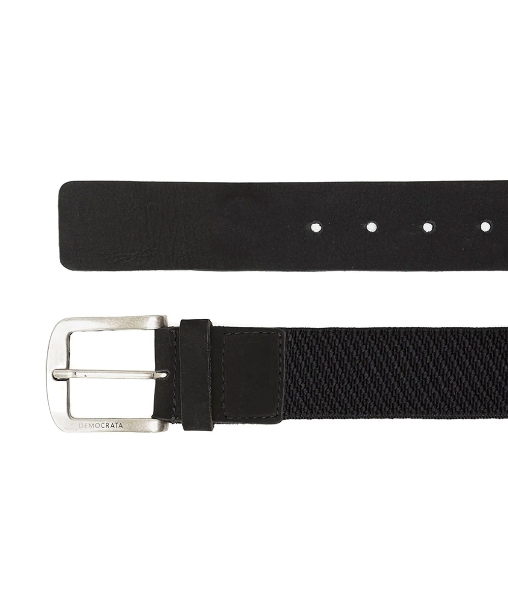 Cinto Masculino Democrata Elástico Denim Preto