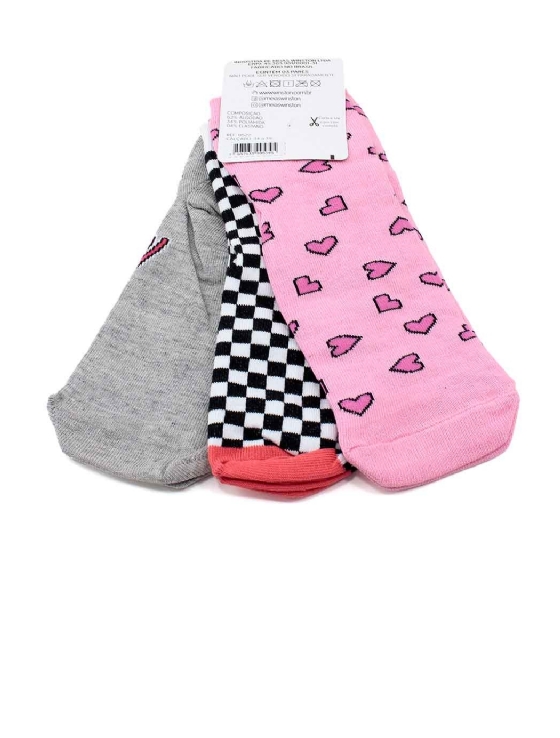 Kit 3 Meias Femininas Winston 0522036-001 Multicolor