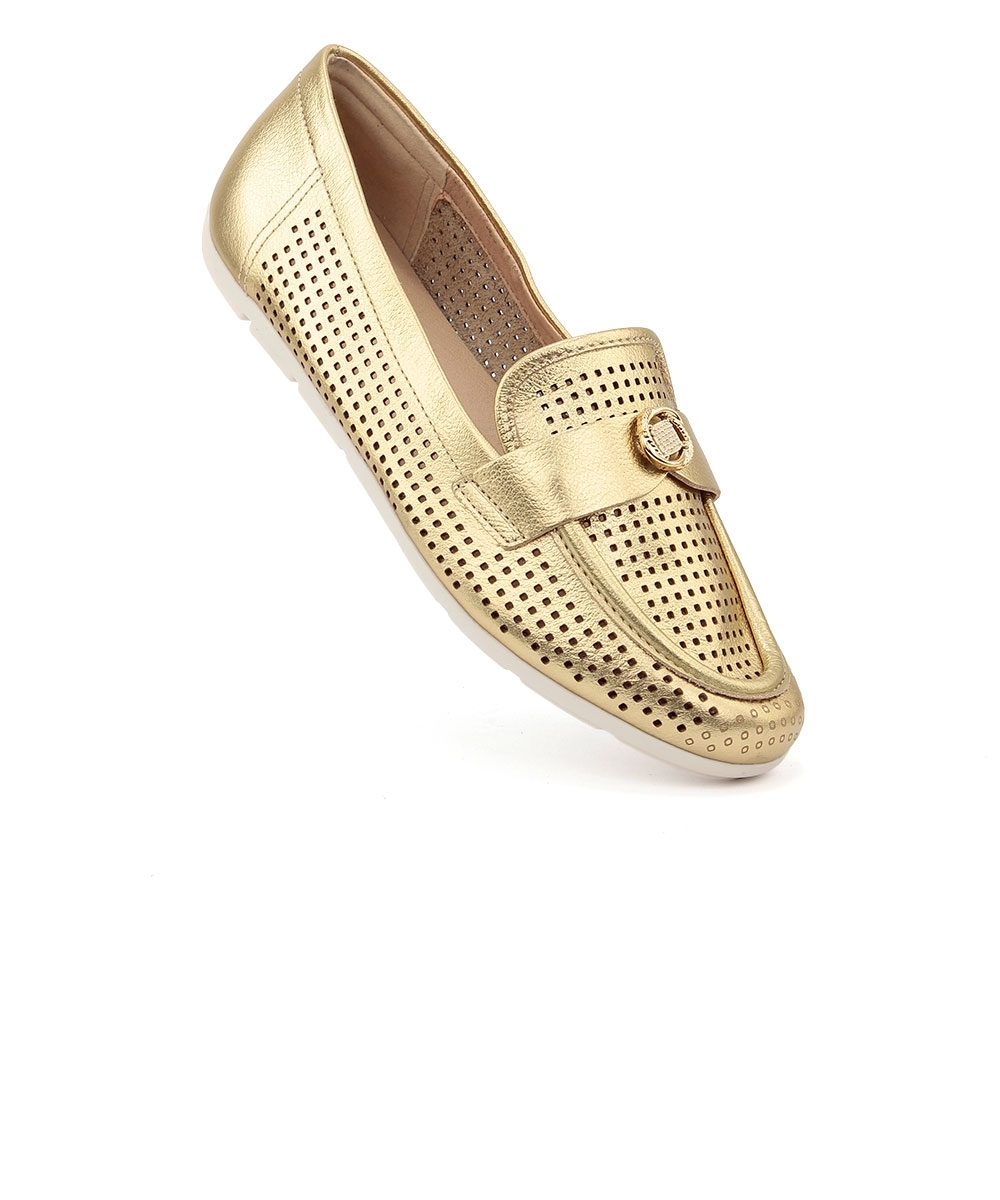Mocassim Feminino Comfortflex Relax Soft OURO