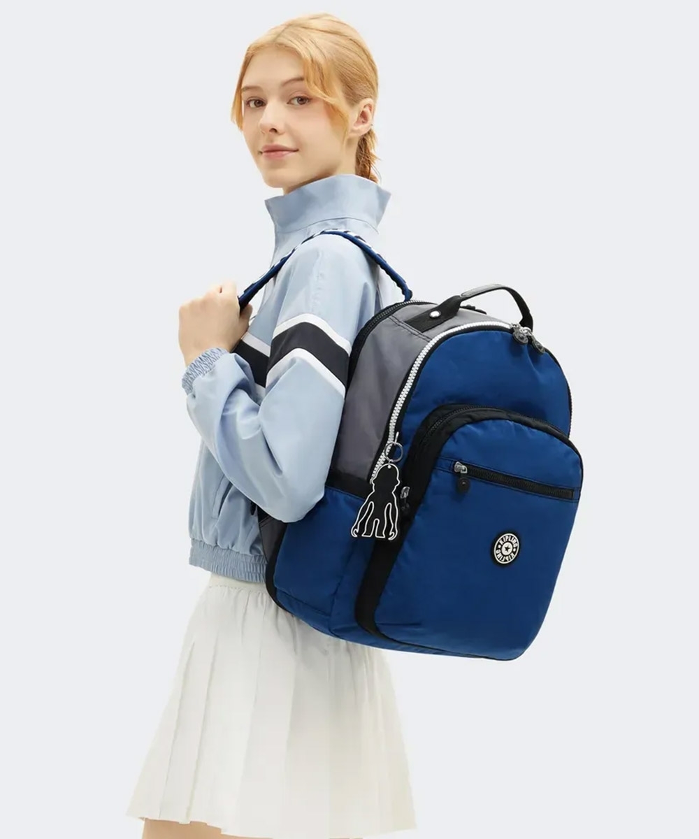 Mochila Kipling Seoul Lap Scuba Blue Bl Azul
