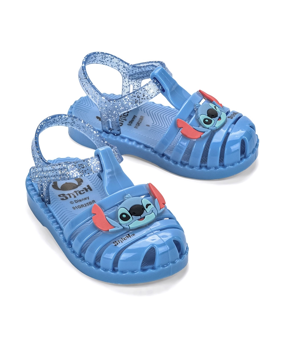 Sandália De Bebê Grendene Stitch Disney Duo Azul