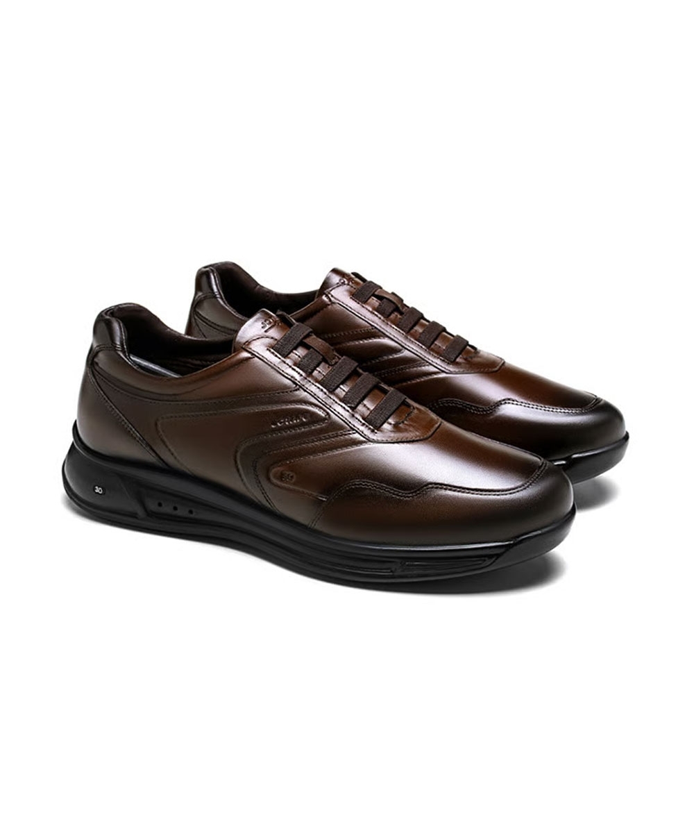 Sapato Casual Jota Pe 3d Evolution Couro Marrom