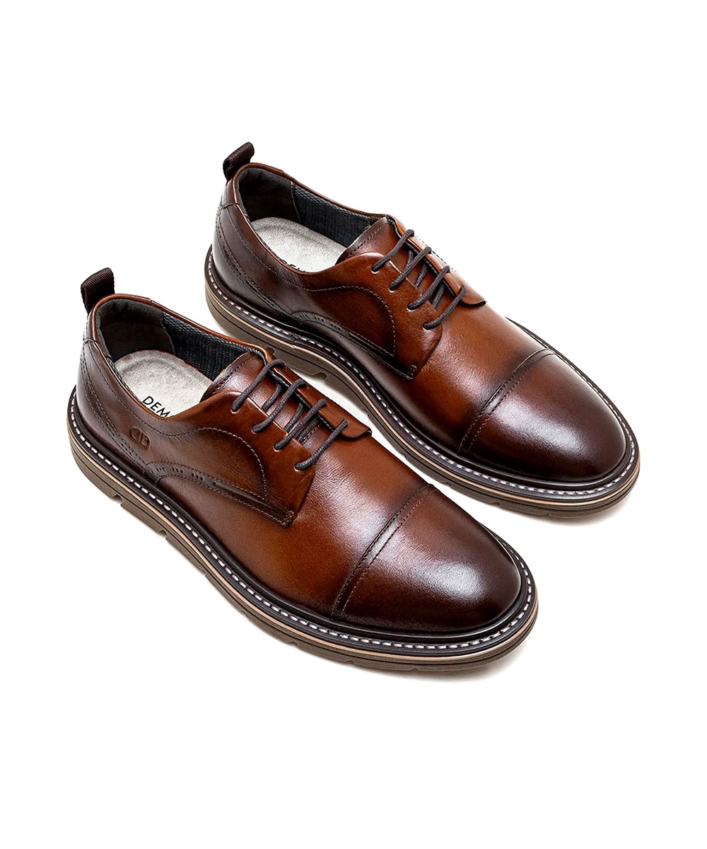 Sapato Democrata Metropolitan Jeff 604101 Couro Tabaco