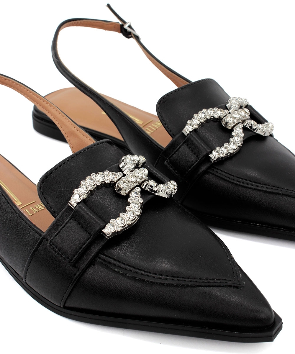 Sapato Slingback Vizzano Salto Baixo PRETO