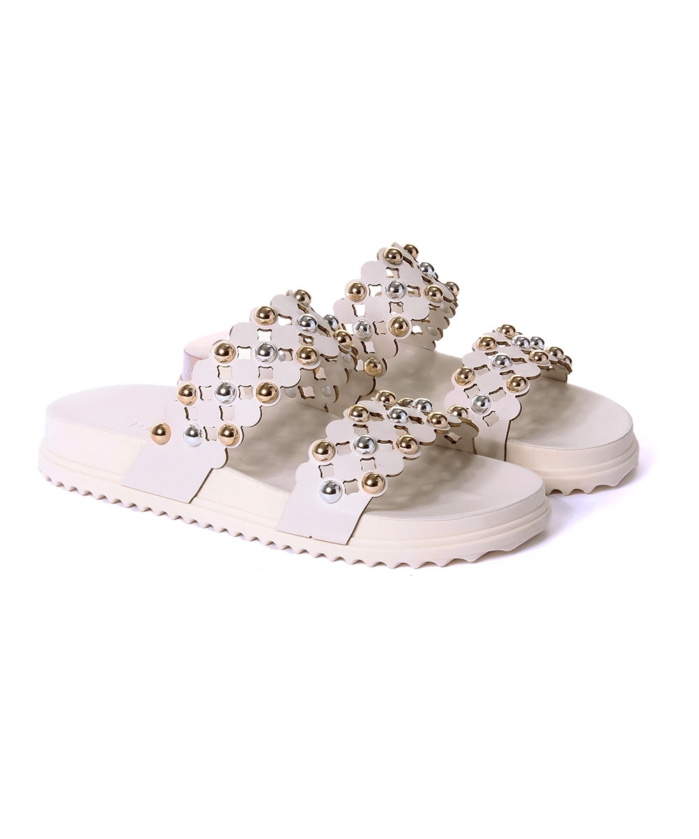 Tamanco Flatform Pixolé Tiras Off White