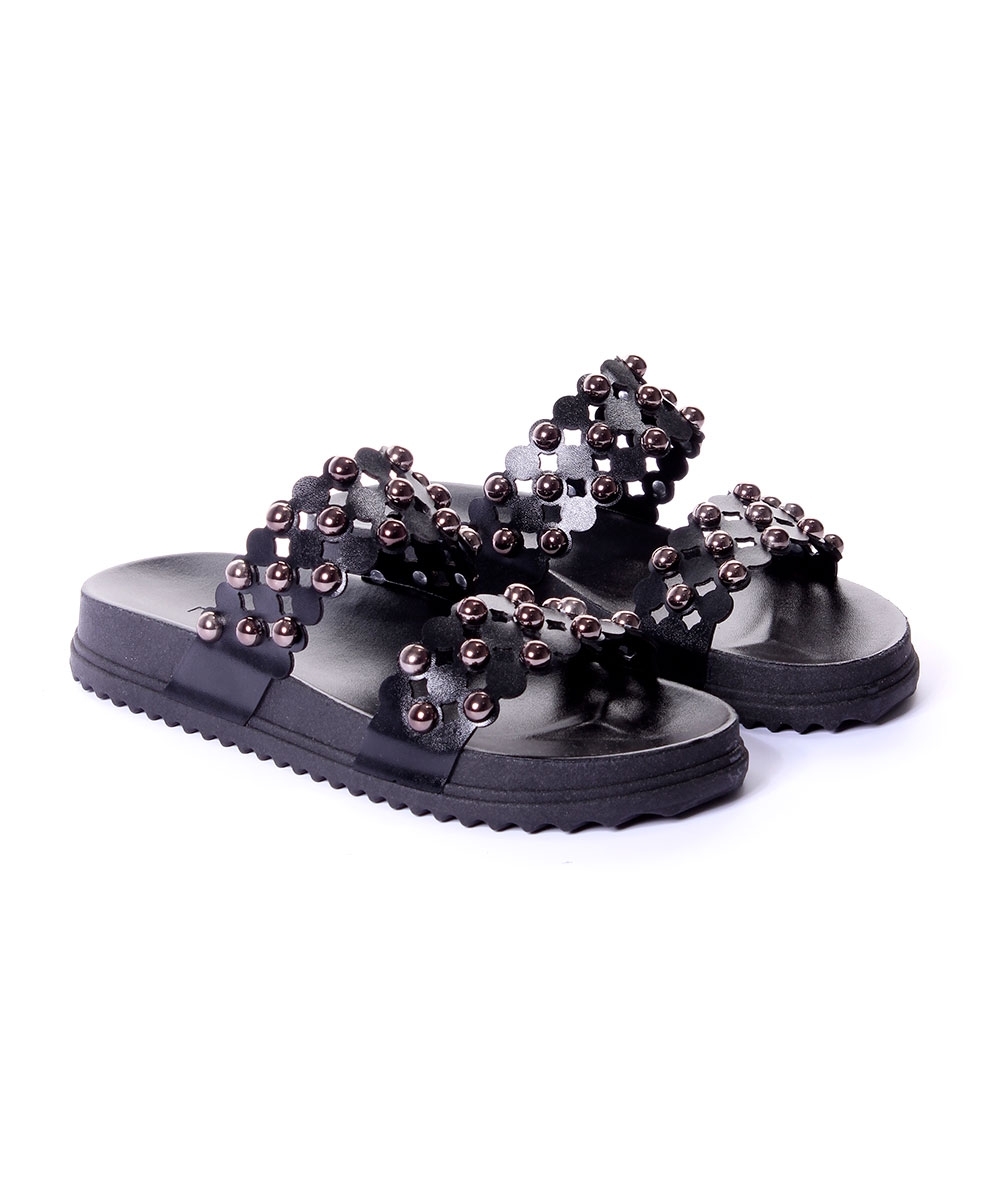 Tamanco Flatform Pixolé Tiras Preto