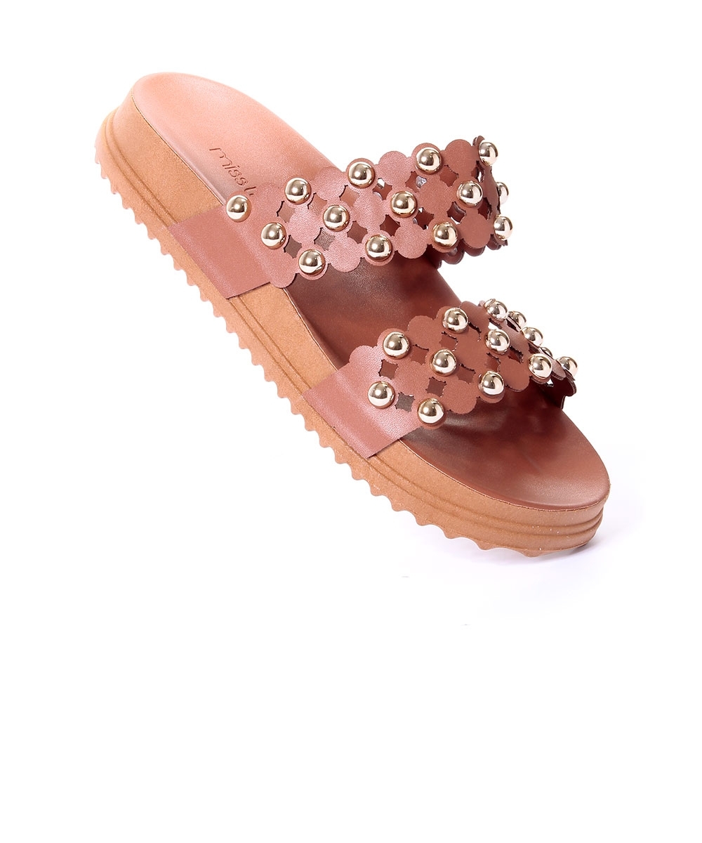 Tamanco Flatform Pixolé Tiras Whisky