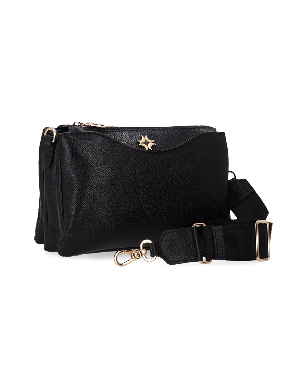 Bolsa Tiracolo Luz Da Lua Pequena Couro Preto