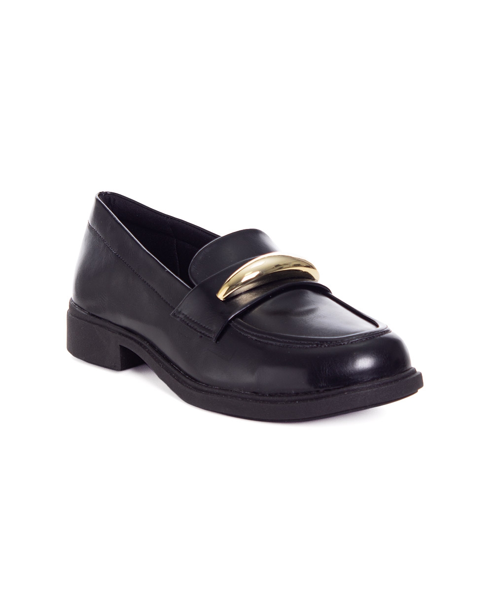 Mocassim Feminino Quiz Salto Bloco Preto