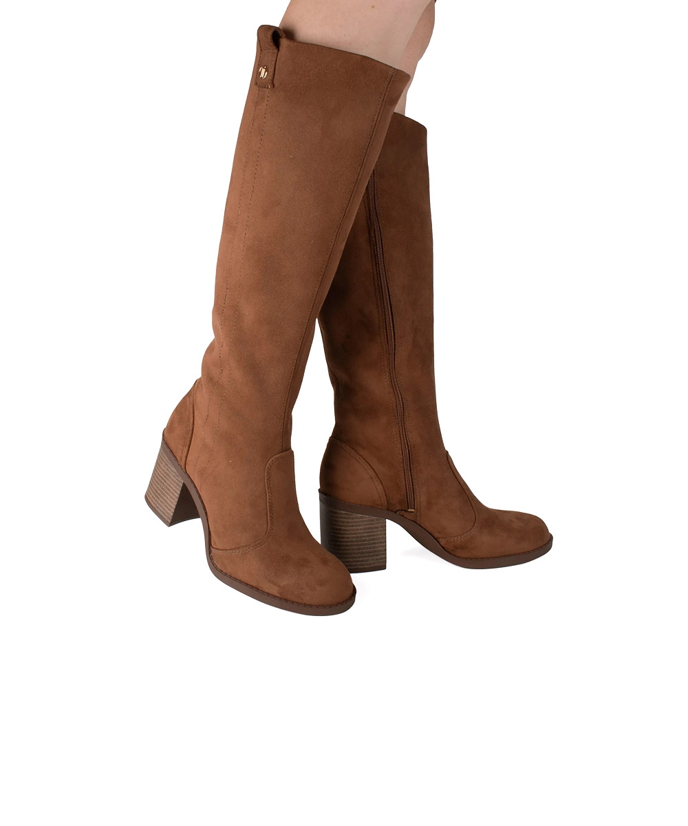 Bota Cano Longo Dakota Salto Médio Camel