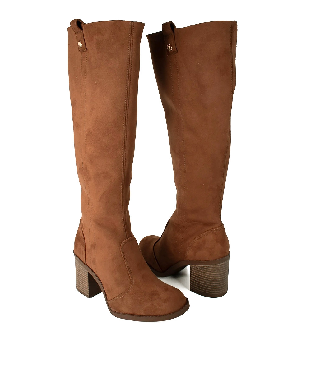 Bota Cano Longo Dakota Salto Médio Camel