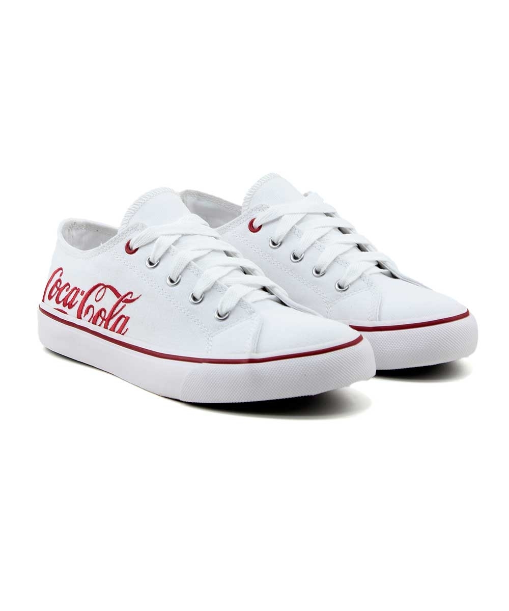 Tênis Feminino Coca Cola Shoes Cc2452 Branco/verm.