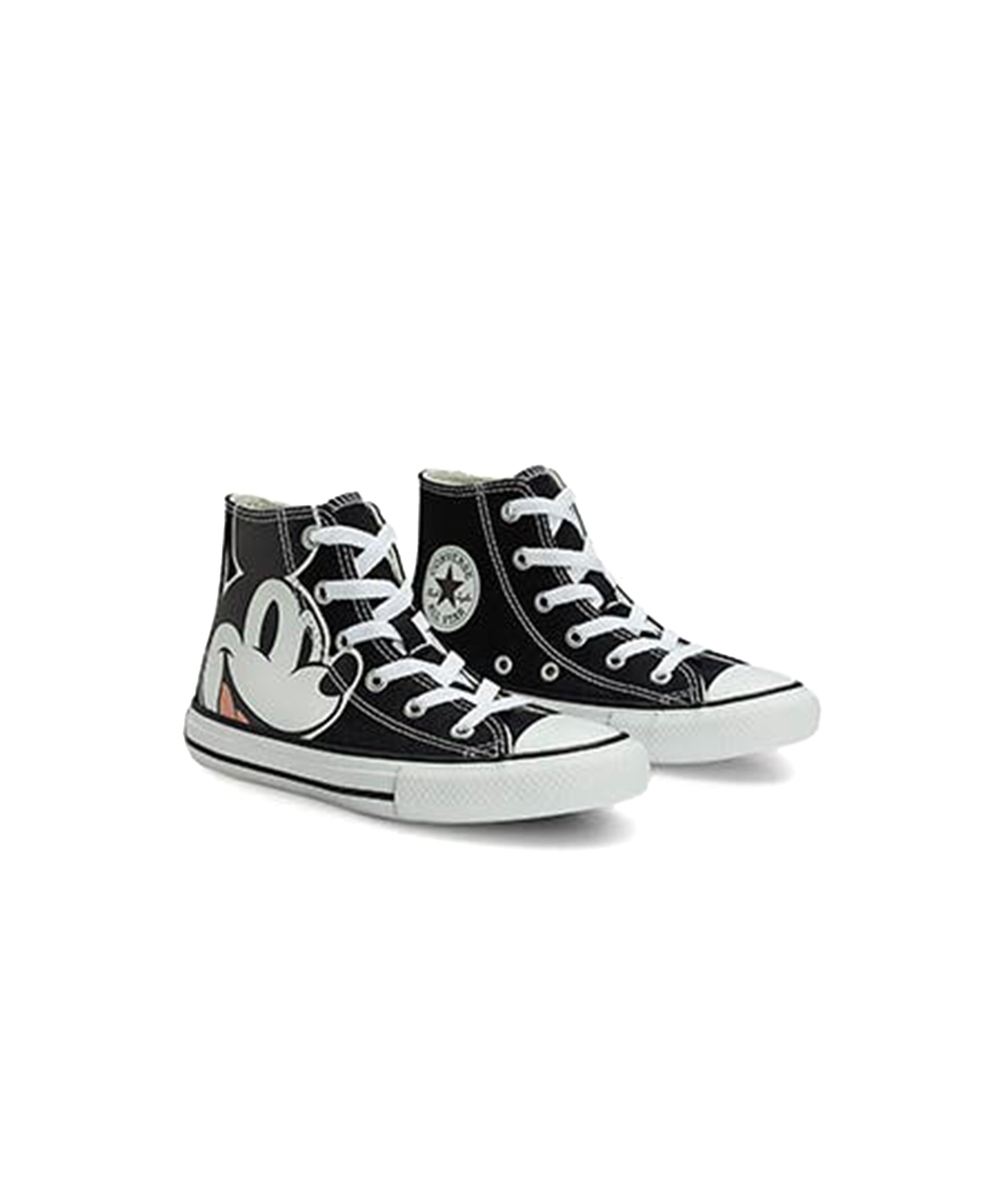Tênis Infantil Cano Alto Converse All Star Mickey. Preto