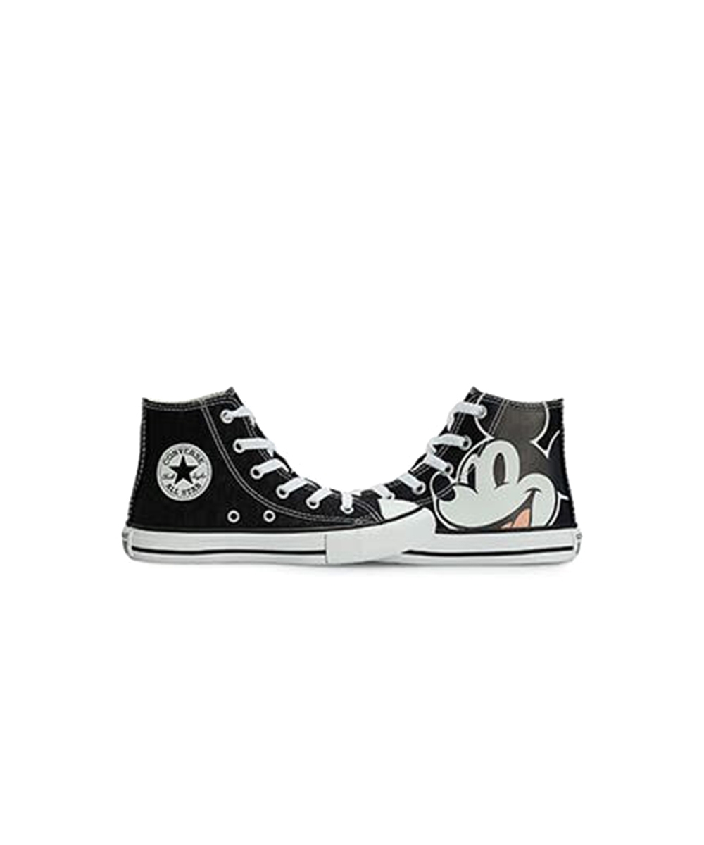 Tênis Infantil Cano Alto Converse All Star Mickey. Preto