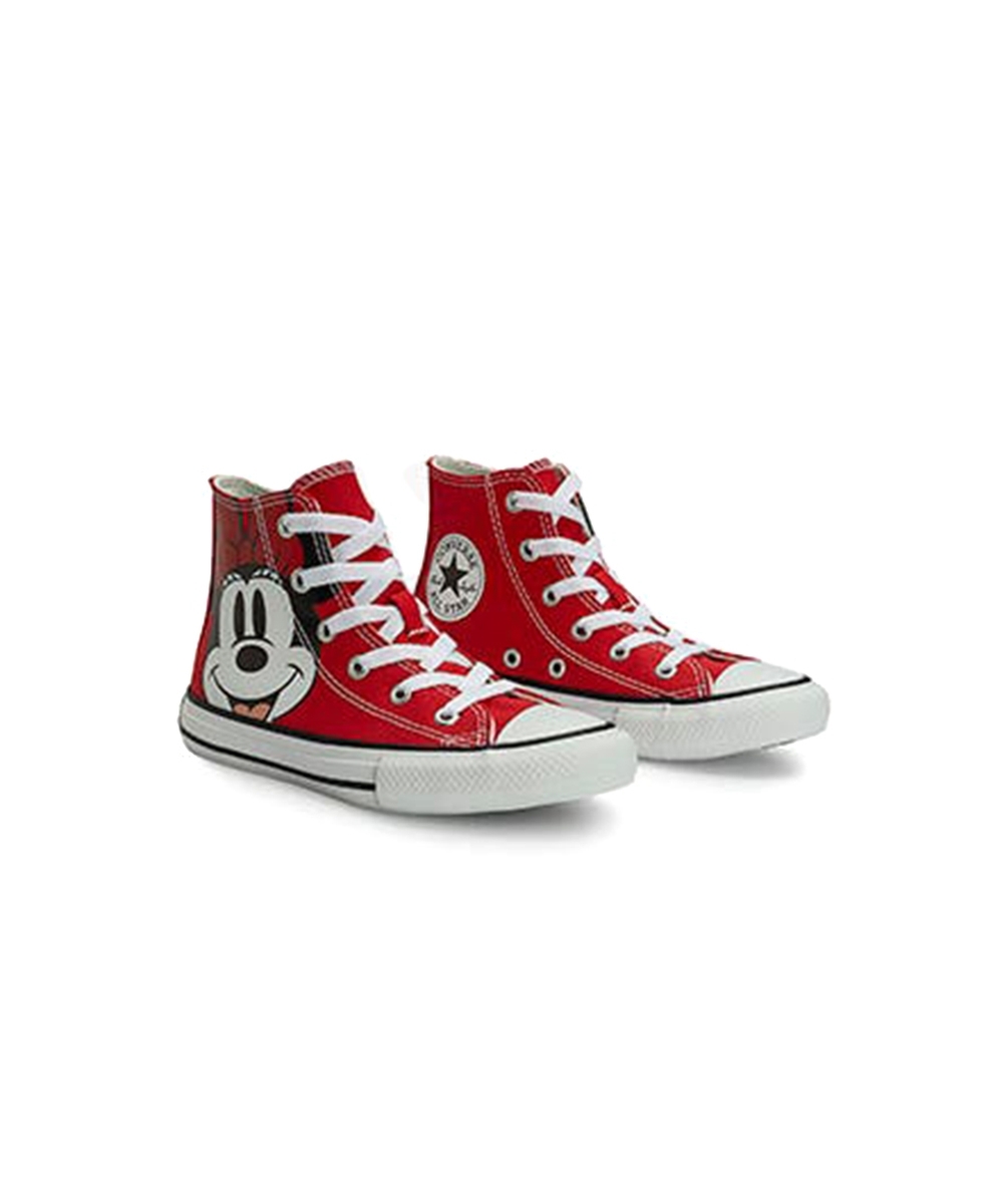 Tênis Infantil Cano Alto Converse All Star Minnie Vermelho