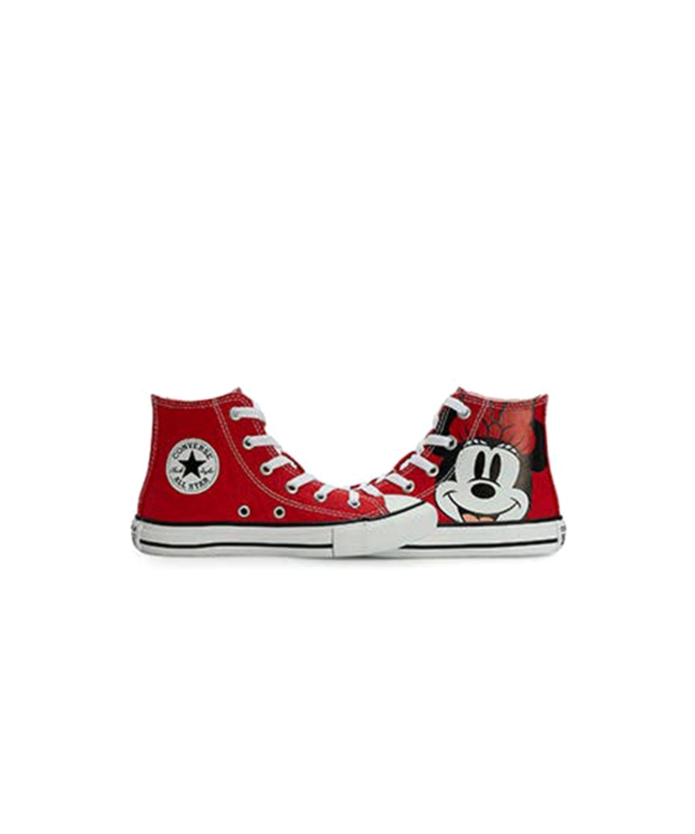 Tênis Infantil Cano Alto Converse All Star Minnie Vermelho