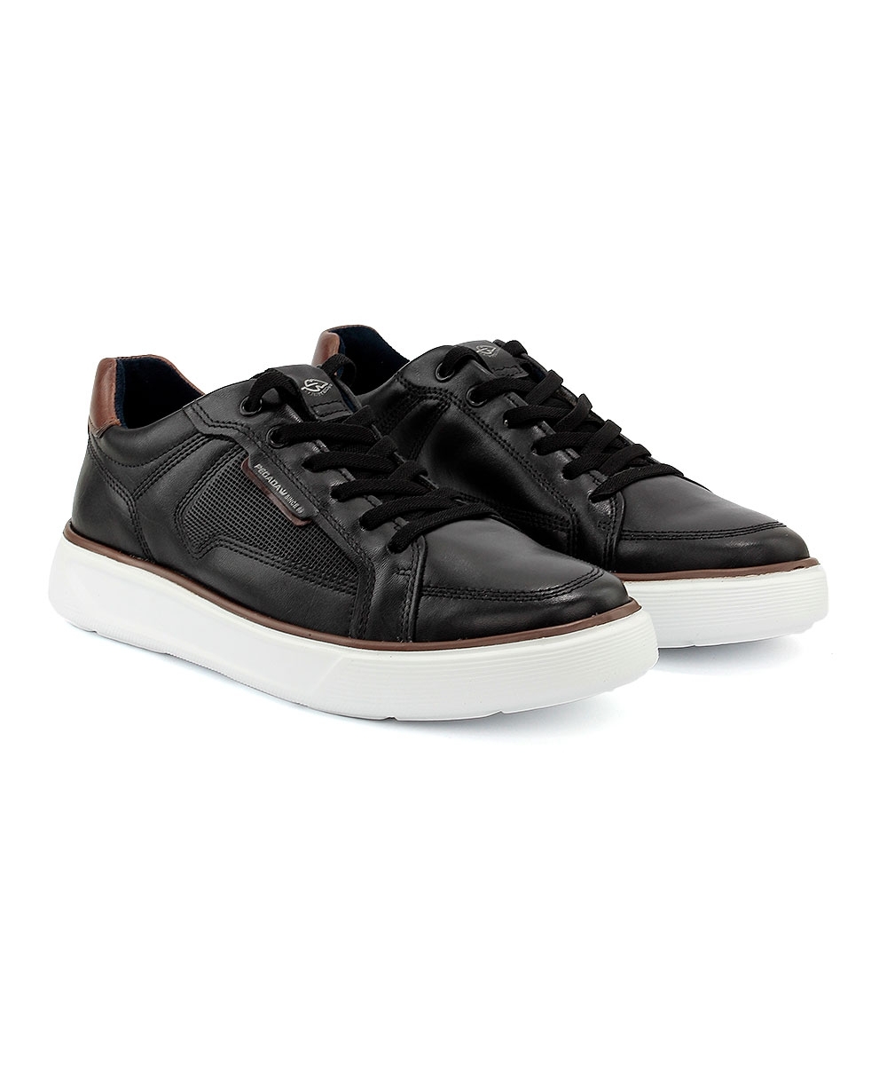 Tênis Masculino Pegada Levitech Couro Preto