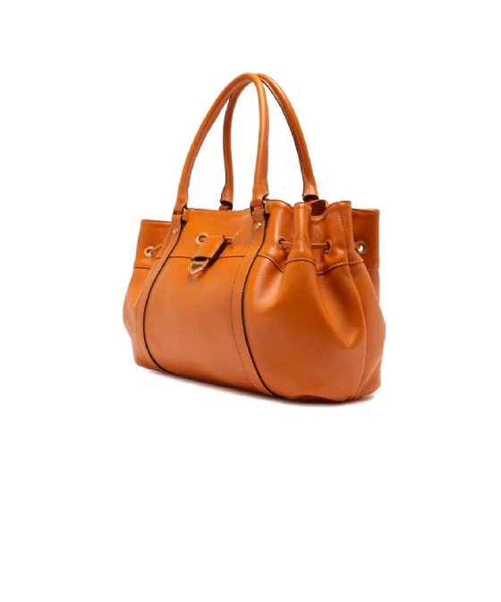 Bolsa Shopping Arezzo Alicia Média A50014-0539 Couro Caramelo