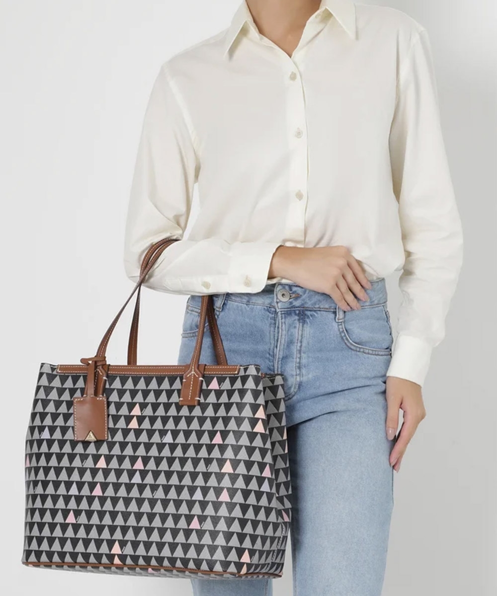 Bolsa Shopping Schutz Neo Nina Triangle Preto