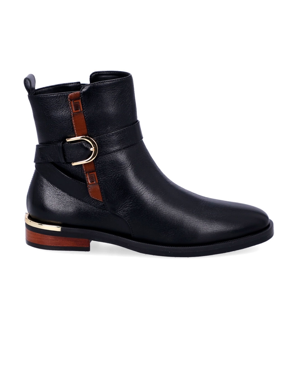 Bota Cano Curto Luz Da Lua Saara 80450005 Couro Preto