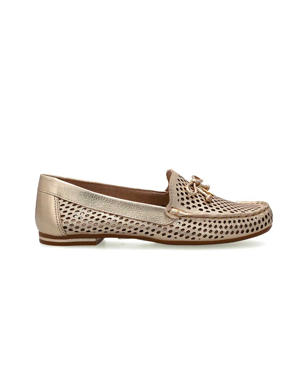 Mocassim Luz Da Lua Laço New Ridge 60260019 Ouro