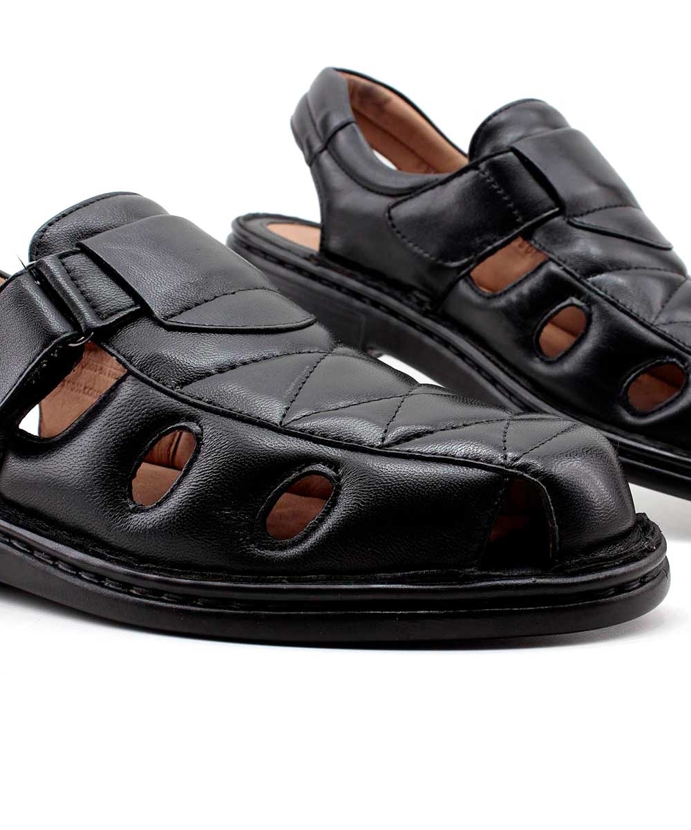 Sandália Opananken Soft Couro 66901 Preto