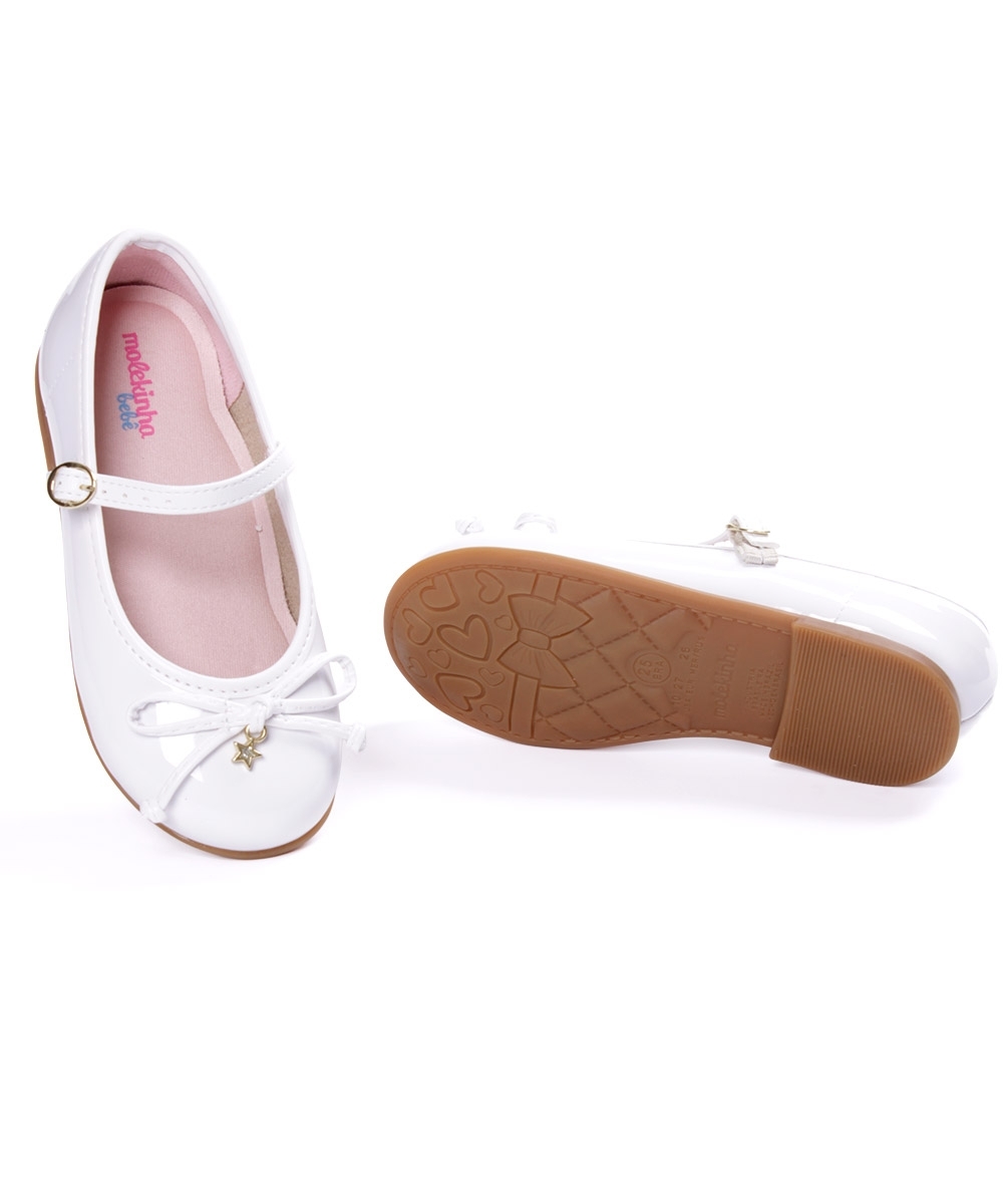 Sapatilha Infantil Molekinha Laço Star Branco