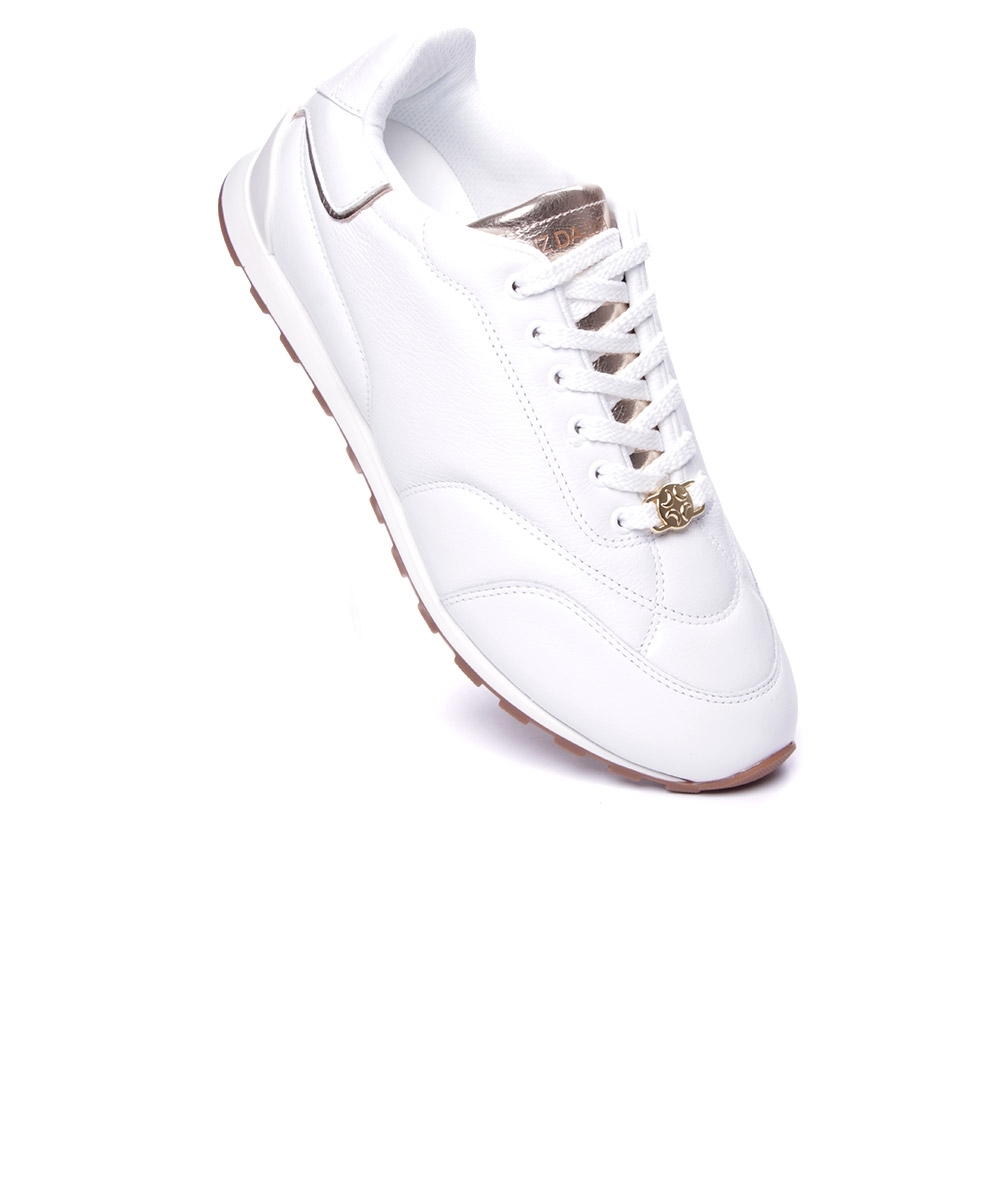 Tênis Feminino Luz Da Lua Matelassê Saara Couro Branco