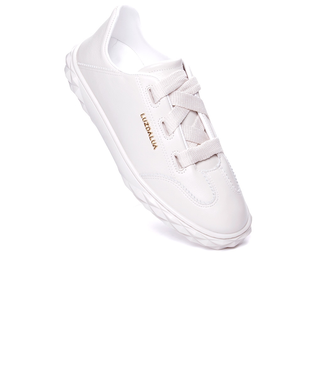 Tênis Feminino Luz Da Lua Saara Couro Panna