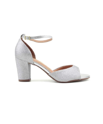Sandália Vizzano Salto Glitter 6262-406 Prata